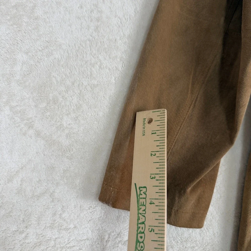 BERNARDO Collection Men's Suede Leather‎ Jacket Tan Button Front Size L Timeless